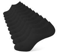 YOJOOM Calcetines deportivos para mujer 35-38 39-42, calcetines deportivos con silicona antideslizante, calcetines cortos acolchados invisibles, Negro , 35-38