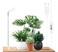 YOJZMA 1 Paquete Luz de Crecimiento para Plantas, Luz LED de Espectro Completo para Plantas de Interior con Base, Temporizador Automático 3/9/12 Horas, 3 Espectros Opcionales, 10 Niveles de Brillo