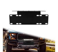 YOJZMA 15 Pulgadas Negro Soporte Universal de Matrícula Barra Luz LED Luces | Porta Matrícula en el Parachoques Delantero, para vehículos todoterreno, automóviles, SUV, Luces LED Trabajo y Antiniebla