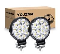 YOJZMA 2 piezas 42W Mini LED luz antiniebla, 4 pulgadas LED luz de trabajo 12V 24V Spot Flood lámpara de conducción para todoterreno camión barco camioneta SUV ATV UTV 4X4WD