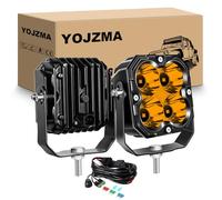 YOJZMA 2PCS 4.5 Pulgadas 11cm LED Antiniebla, 30W 3000LM 3000K Ámbar, Spot Luz de Conducción Todo Terreno Trabajo con Cable Conector DT 18AWG para Camiones, Pickup, Coche, SUV, ATV, UTV, 4x4, Bote