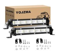 YOJZMA 2Pcs 7 Pulgadas 30W Flood LED Barra de luz, Delgadas Luz de Trabajo