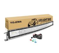 YOJZMA 42 Pulgadas 540W Curva LED Barra de luz con arnés de Cables, Barra de luz LED combinada de Triple Filas 7D de 54000LM, IP67 para, ATV, UTV, camión, Parachoques de Techo
