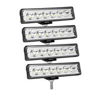 YOJZMA 4Pcs Mini Faro de Trabajo, 6 Pulgadas 18W Barra de luz LED 12V 24V | Spot, Blanco 6000K, Resistente al agua IP67, luz conducción para todoterreno, camión, barco, camioneta, SUV, ATV, UTV, 4X4