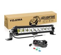 YOJZMA Barra LED de 11 Pulgadas 28cm 30W con Cable 18AWG, Combo Spot/Flood 3000LM, Luz de Trabajo/Conducción, Luces Offroad para Camiones, Pickups, Coches, SUV, ATV, UTV, 4x4, Barcos, Campers