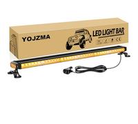 YOJZMA Barra Luces Strobe Emergencia Techo de 38 Pulgadas 78 LED, Luz Baliza de Advertencia Seguridad Intermitente Doble Cara con Base Magnética para Quitanieves, Vehículos Construcción (Ámbar)