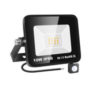 YOJZMA Foco Led Exterior con sensor de movimiento, 10W 3000K blanco cálido