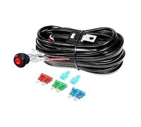 YOJZMA Kit Cableado para Barra LED - Interruptor Encendido/Apagado, Relé 12V 40A, Cable Automotriz 18AWG con Fusible de Hoja, Luces de Niebla/Trabajo, Off-Road, ATV, SUV y Camiones (para 1 luz)