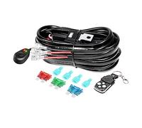 YOJZMA Kit de Cableado para Barra LED con Mando a Distancia - Interruptor Encendido/Apagado/Estroboscópico, Relé 12V 40A, Cable Automotriz 16AWG con Fusible de Hoja, para Luces Niebla (para 2 luces)