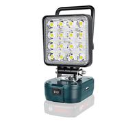 YOJZMA Luz de trabajo LED 48W 4800LM para batería Bosch 18V, linterna inalámbrica con puerto de carga USB y Type-C, protección contra bajo voltaje, luz portátil para exteriores/inundación（Sin batería）