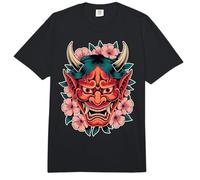 Yokai Oni Cherry Blossom Devil Japanese Demon Oni Máscara Comfort Colors Adult Heavyweight T-Shirt