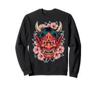 Yokai Oni Cherry Blossom Devil Japanese Demon Oni Máscara Sudadera