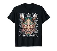 Yokai Oni Máscara Facial Diablo Demonio Japonés Tatuaje Máscara Oni Camiseta