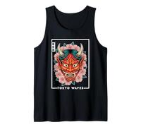 Yokai Oni Máscara Facial Diablo Demonio Japonés Tatuaje Máscara Oni Camiseta sin Mangas