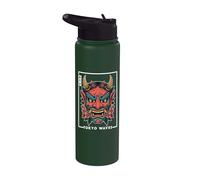 Yokai Oni Máscara facial Diablo Demonio Japonés Tatuaje Máscara Oni Stainless Steel Insulated Water Bottle