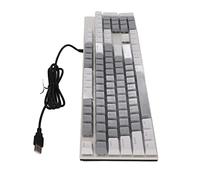 YOKAM Teclado MecáNico para Juegos, Teclado MecáNico Resistente Al Desgaste RGB Resistente a los ArañAzos de Alta Sensibilidad para la Oficina de la Sala de Juegos (Gris Blanco)