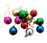 Yokawe Bolas de Navidad, bolas de árbol de Navidad inastillables, bolas de Navidad de 12 x 1.18 pulgadas, mini bolas de Navidad chapadas para reuniones familiares para bodas festivas, árboles de