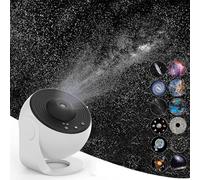 Yokgrass Proyector de Estrellas, proyector de Galaxia de luz de planetario, luz Nocturna con 13 Discos de Repuesto, Gran área de proyección, Imagen HD con Sistema Solar, constelación de Luna, para