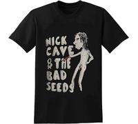 YOKIHI Nick Cave and The Bad Seeds - Camiseta de verano para hombre, cuello redondo, informal, de manga corta, Negro, M