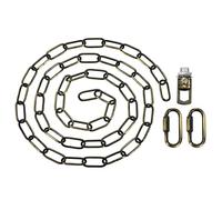 YOKIVE 1 Conjunto Colgante Luz Accesorio Cadena, 4mm Grueso Candelabro Colgante Enlace con Conector Ganchos Anillo, Genial para Techo Luces, Lámparas (Bronce, 80")