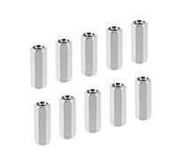 YOKIVE 10 Uds M3 Espaciadores, Latón Hex PCB Separadores Tuercas, Mantener Altura Consistente, Óptimo para Placa Base, Placa Circuito, Electrónica (tono Plateado, 12 mm)