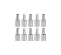 YOKIVE 10 Uds M3 Separadores Tornillos, Níquel Plateado Hexagonal PCB Separadores, Mantener Altura Consistente, Óptimo para Placa Base (Tono Plateado, 7 mm + 6 mm)