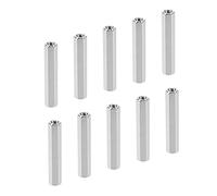 YOKIVE 10 Uds M4 Espaciadores, Latón Hexagonal PCB Separadores Tuercas, Mantener Altura Consistente, para Placa Base, Placa Circuito, Electrónica (Tono Plateado, 35 mm)