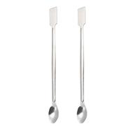 YOKIVE 2 Pcs Espátula Cuchara De Laboratorio, Acero Inoxidable 304 Muestreo Mezcla Medición Ideal Para Laboratorio (175mm/7 Pulgadas)