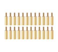 YOKIVE 20 tornillos de separación M2.5, separadores de PCB hexagonales de latón, mantienen la altura constante, ideal para placa base (tono dorado, 14 mm+6 mm)