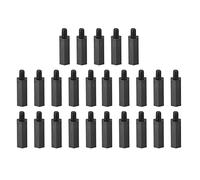 YOKIVE 25uds M4 Separación Tornillos, Nylon Hexagonal PCB Separadores con Alto Aislamiento Efecto, Mantener Altura Consistente, Excelente para Base Placa (Negro, 30mm+6mm)