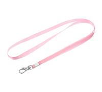 YOKIVE 5 cordones para insignia, cordones de correa plana con clip giratorio, ideales para tarjetas de identificación de oficina, llavero de etiqueta de nombre (rosa, 17 x 0.4 pulgadas)