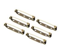 YOKIVE 50 Pasadores de Barra de Seguridad, Cierres de Broche | Manualidades con Insignias, para Etiquetas de Nombres Y Fabricación de Joyas (Tono Bronce, 35 Mm)