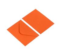 YOKIVE 50 sobres para tarjetas de regalo, 10 x 7 cm, sobres pequeños, tamaño de tarjeta de crédito, tarjetas de agradecimiento, graduación, felicitación, boda, cumpleaños, color naranja
