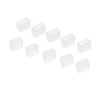 YOKIVE 50 Uds Enchufe Silicona, LED Tubo Tira Extremo Tapa Cubierta Impermeable con 2 Agujeros, Excelente para Oficina, Hogar (Blanco, para 3528 8mm Ancho Tira)