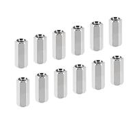 YOKIVE 50uds M3 Espaciadores, Latón Hexagonal PCB Separadores Tuercas, Mantener Altura Consistente, Excelente para Base Placa, Circuito Placa, Electrónica (Plateado Tono, 10mm)