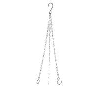 YOKIVE Cadenas Colgantes, Soporte de 3 Puntos Con Cadenas Ajustables Y 2 Ganchos S de Tamaño S, Ideal para Macetas, Cestas de Plantas, Lámparas (Plata, 12.99")