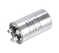 YOKIVE Funcionamiento Condensador CBB65, Ovalado Funcionamiento Arranque Condensador con Terminal Excelente para HVAC, Calor Bombas (Plateado, 10uF 10mfd 450V AC 40/85/21)