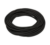 YOKIVE Retorcido Tela Cable Cubierto, 18AWG Vintage Cable Eléctrico con 2 Núcleos, para DIY Iluminación Proyectos, Genial para Hogar, Fiesta, Uso Diario (Negro, 32.8 Pies)