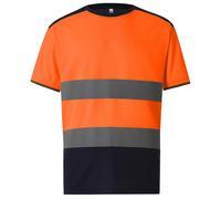 Yoko Alta Visibilidad Naranja O Amarillo Dos Tonos Polister Camiseta S - 4XL