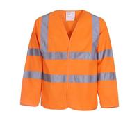 Yoko de Hombre YK007/hvj200 Hi Vis Chaleco de Manga Larga, Hombre, Color Naranja, tamaño XL
