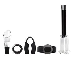 YOKO DESIGN COFFRET Sommelier, Acero Inoxidable, Negro, 23,5 x 18,5 x 5,6 cm