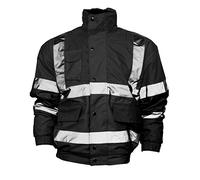 Yoko - Veste bomber haute visibilité - Homme (L) (Noir)