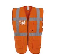 Yoko Yk002/Hvw801 Chaleco Ejecutivo Multifuncional de Alta Visibilidad, Hombre, Naranja, 3XL