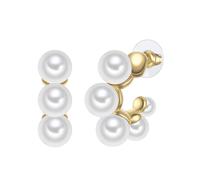 Yokoamii Pendientes oro / blanco perla One Size EUR
