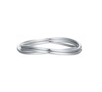 Yokoamii Set de 3 pulseras para mujer aleación de metal | Bañado en plata, brazalete rígido, sin cierre