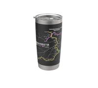 Yokohama City Japan Train Line Railway - Souvenir Ruta Mapa Vaso térmico de acero inoxidable de doble pared