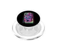 Yokohama City Synthwave 80s Dragón Asiático Vaporwave PopSockets PopGrip para MagSafe