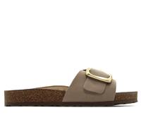 Yokono - Sandalia de pala con cuña,de piel,planta de gel,cuña de corcho,hebilla,modelo sencillo,clásico para: Mujer color: SAND talla:39