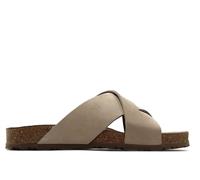 Yokono - Sandalia de pala con cuña,de piel,planta de gel,cuña de corcho,tiras cruzadas,sencilla,clásica para: Mujer color: SAND talla:38