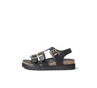 Yokono Sandalia de Plataforma TUNEZ-114 Negro | Zapatos Mujer Primavera-Verano | Piel Vacuna Napa | 4 CM